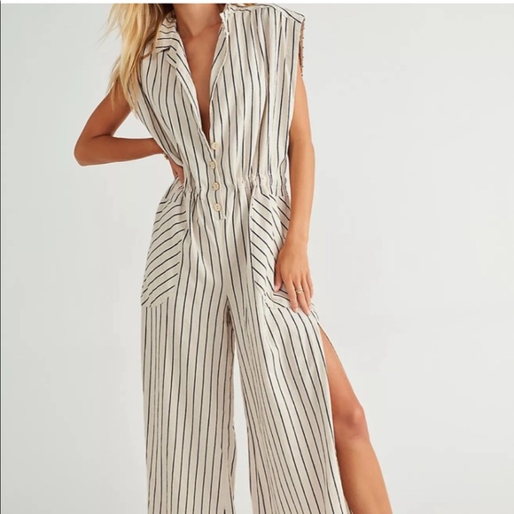 Free People Beach Linen/cotton jumper - Picture 1 of 6